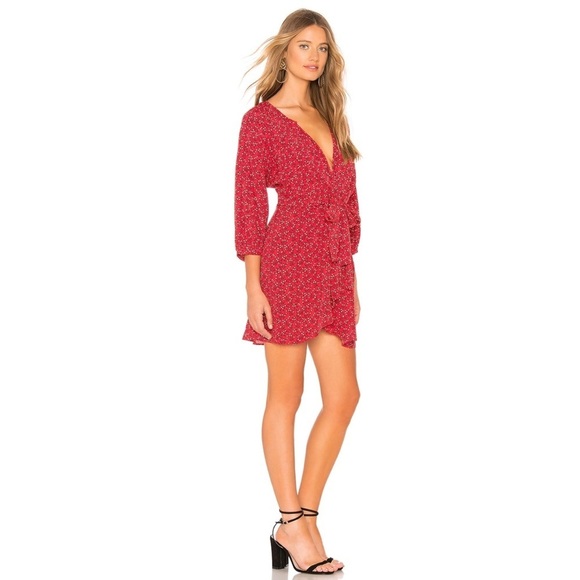 Free People Clara Red Floral Tunic Dress Size XS - Picture 5 of 15